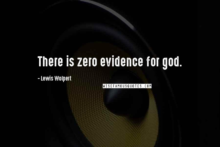 Lewis Wolpert Quotes: There is zero evidence for god.