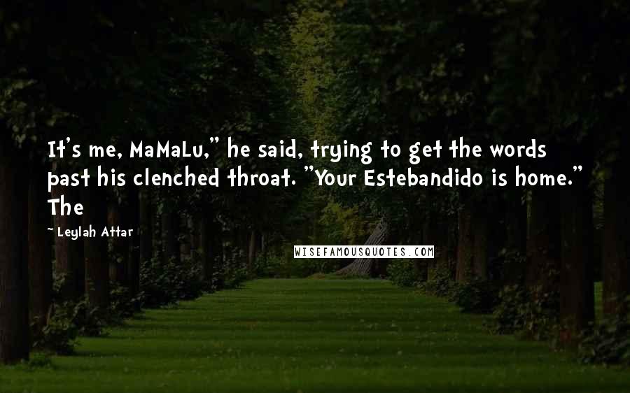 Leylah Attar Quotes: It's me, MaMaLu," he said, trying to get the words past his clenched throat. "Your Estebandido is home." The