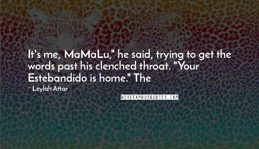 Leylah Attar Quotes: It's me, MaMaLu," he said, trying to get the words past his clenched throat. "Your Estebandido is home." The