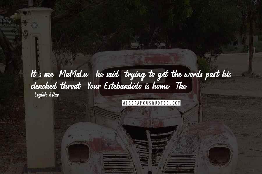 Leylah Attar Quotes: It's me, MaMaLu," he said, trying to get the words past his clenched throat. "Your Estebandido is home." The