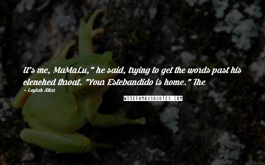 Leylah Attar Quotes: It's me, MaMaLu," he said, trying to get the words past his clenched throat. "Your Estebandido is home." The