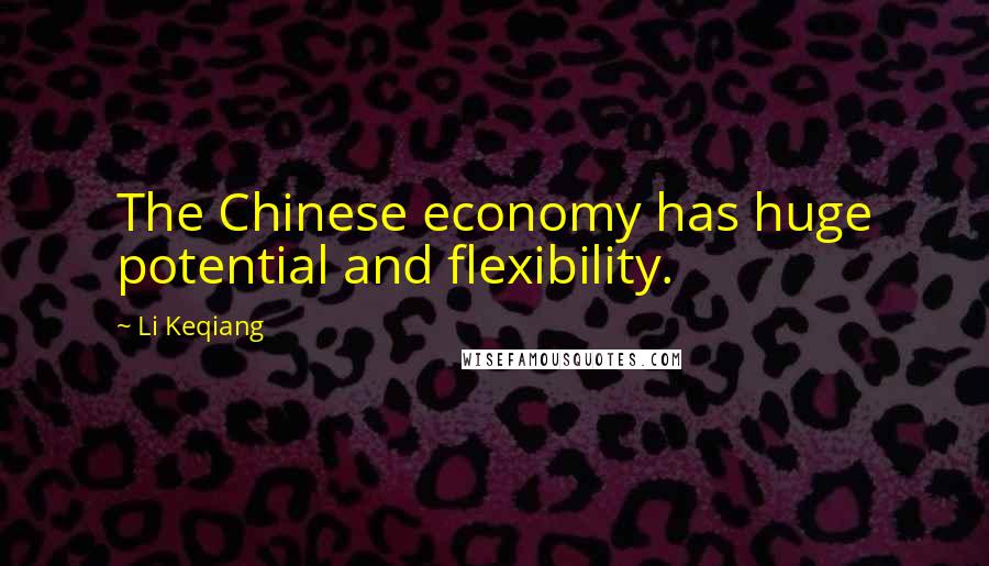 Li Keqiang Quotes: The Chinese economy has huge potential and flexibility.