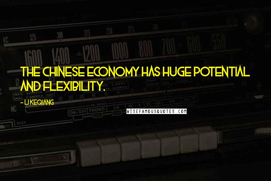 Li Keqiang Quotes: The Chinese economy has huge potential and flexibility.