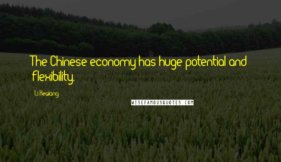 Li Keqiang Quotes: The Chinese economy has huge potential and flexibility.