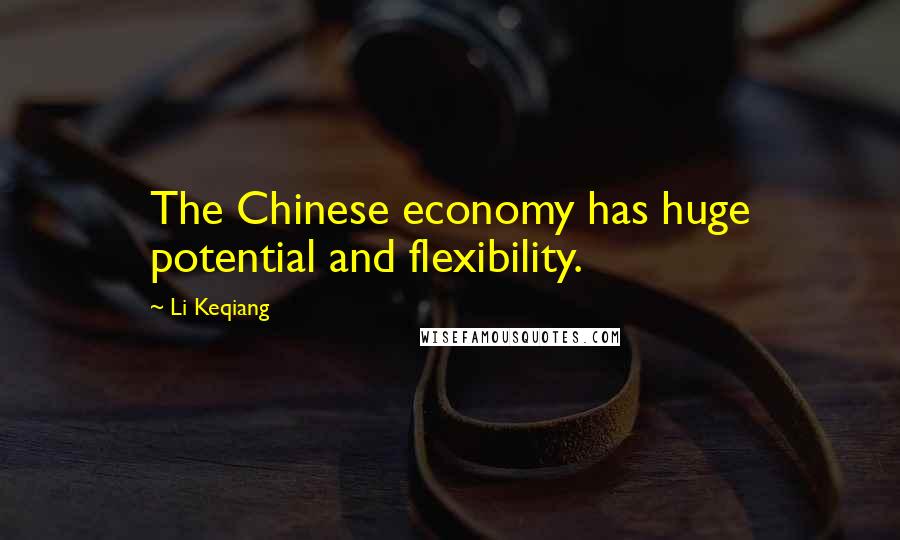 Li Keqiang Quotes: The Chinese economy has huge potential and flexibility.