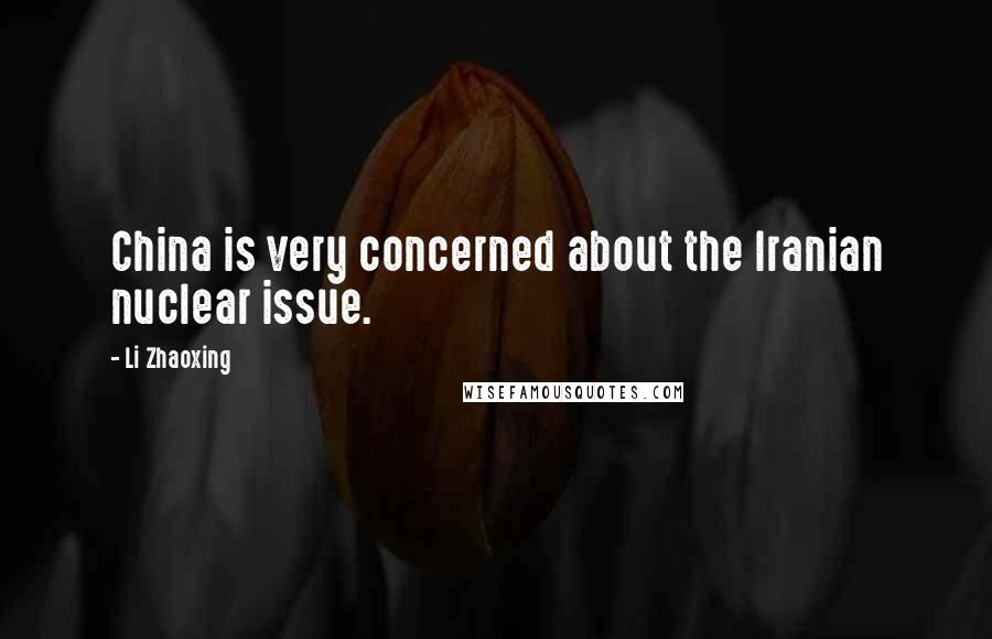 Li Zhaoxing Quotes: China is very concerned about the Iranian nuclear issue.