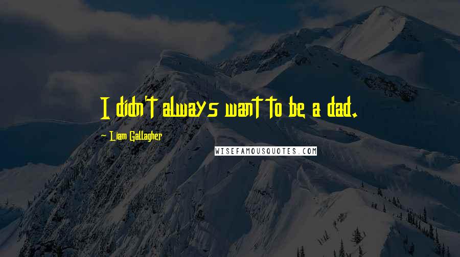 Liam Gallagher Quotes: I didn't always want to be a dad.