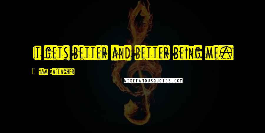Liam Gallagher Quotes: It gets better and better being me.