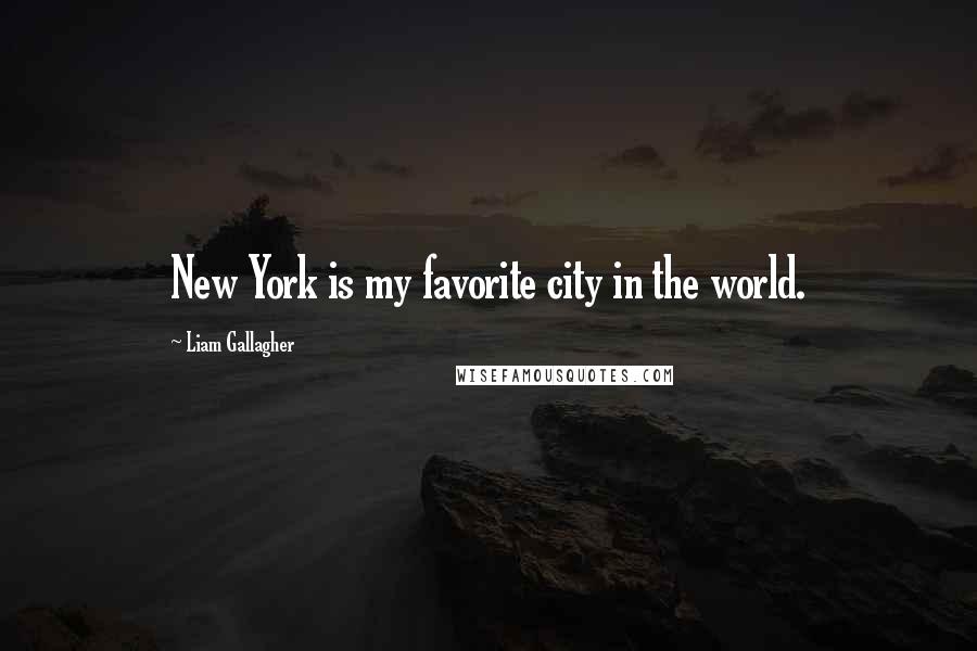 Liam Gallagher Quotes: New York is my favorite city in the world.