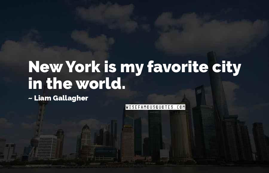 Liam Gallagher Quotes: New York is my favorite city in the world.