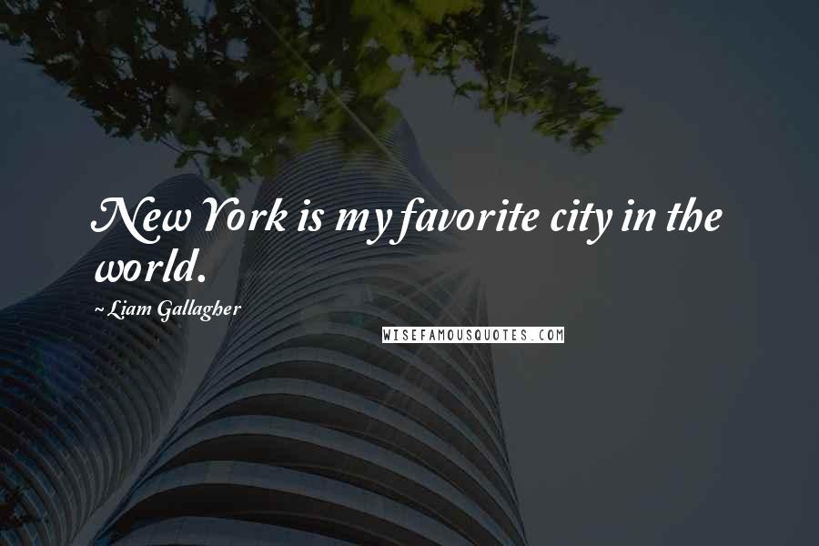 Liam Gallagher Quotes: New York is my favorite city in the world.