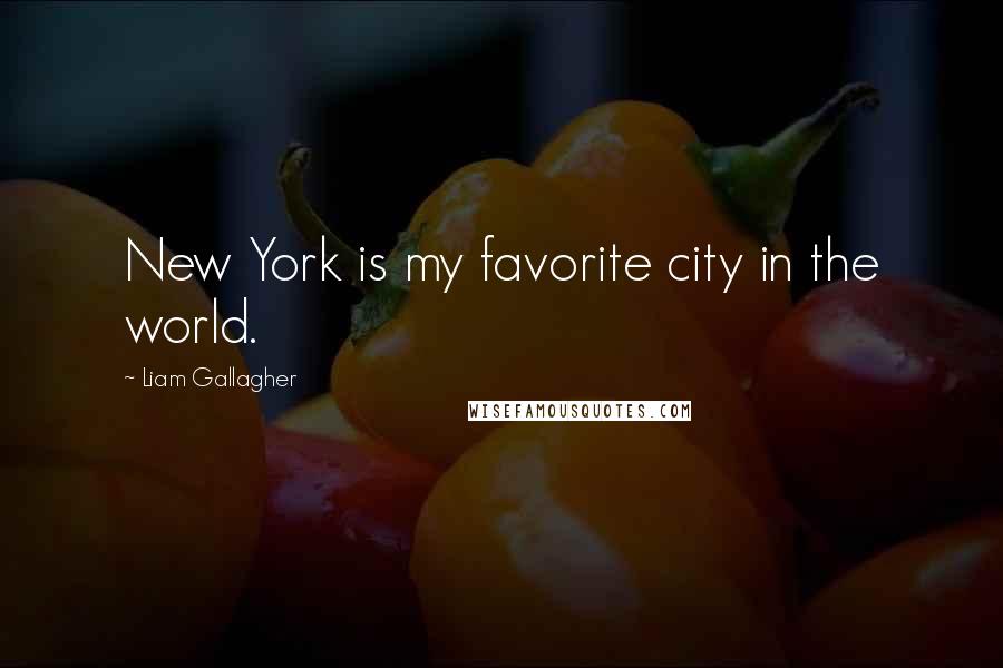 Liam Gallagher Quotes: New York is my favorite city in the world.