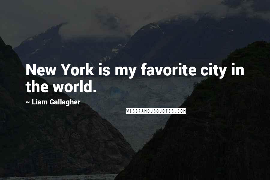 Liam Gallagher Quotes: New York is my favorite city in the world.