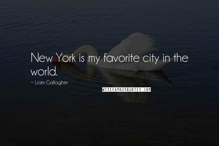 Liam Gallagher Quotes: New York is my favorite city in the world.