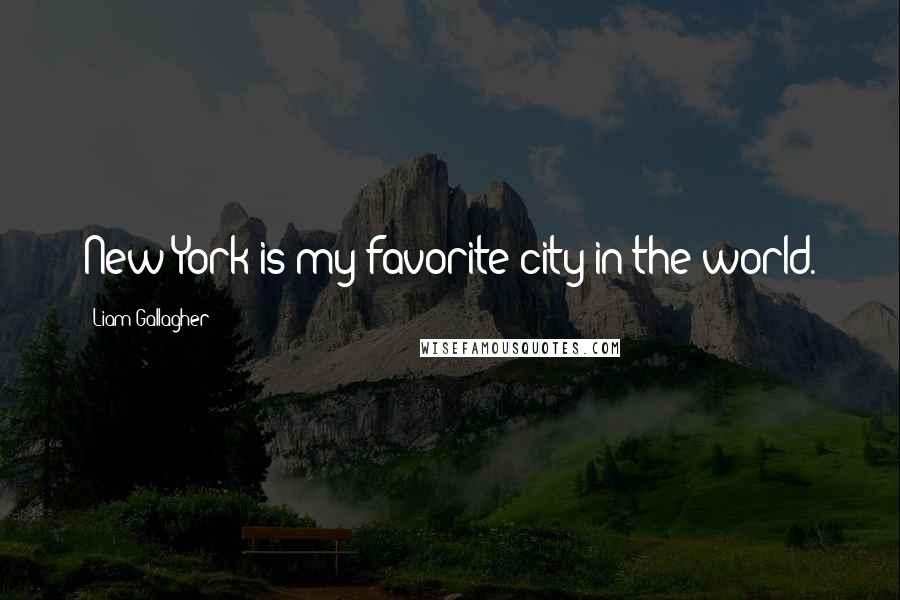 Liam Gallagher Quotes: New York is my favorite city in the world.