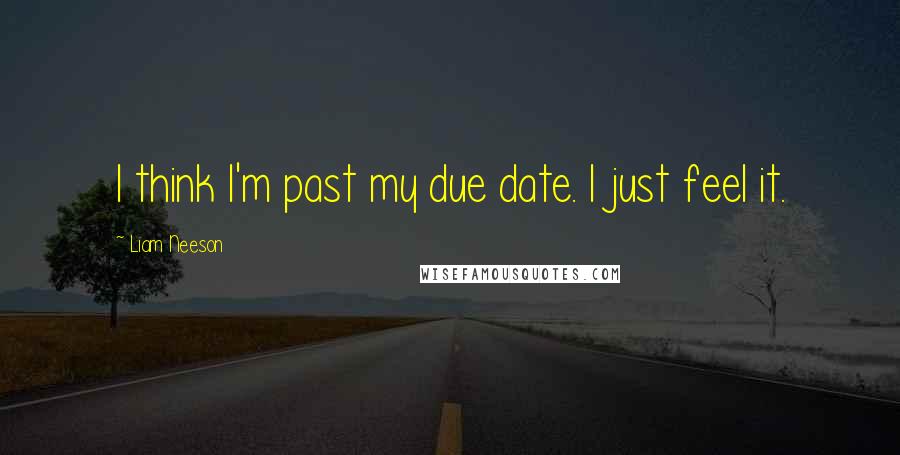 Liam Neeson Quotes: I think I'm past my due date. I just feel it.