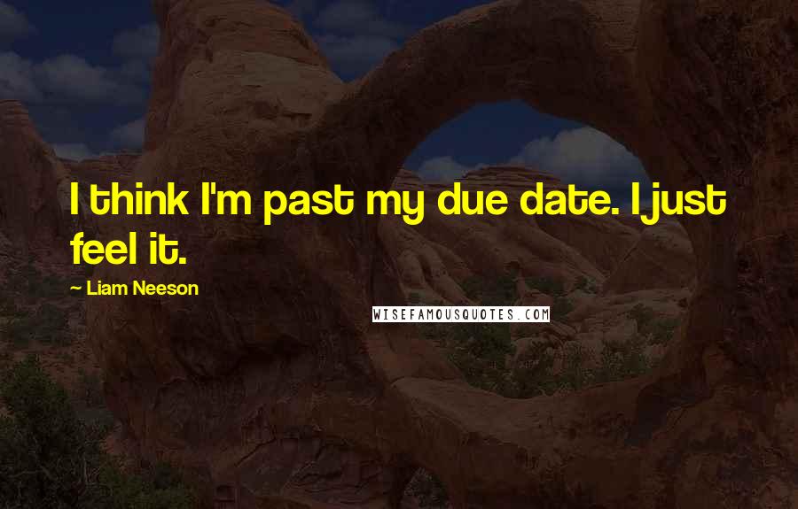 Liam Neeson Quotes: I think I'm past my due date. I just feel it.