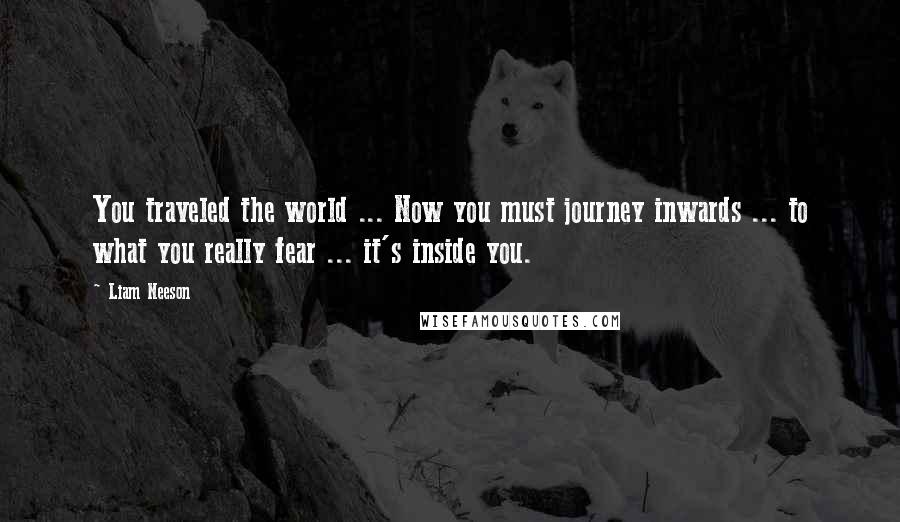 Liam Neeson Quotes: You traveled the world ... Now you must journey inwards ... to what you really fear ... it's inside you.