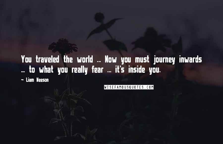 Liam Neeson Quotes: You traveled the world ... Now you must journey inwards ... to what you really fear ... it's inside you.