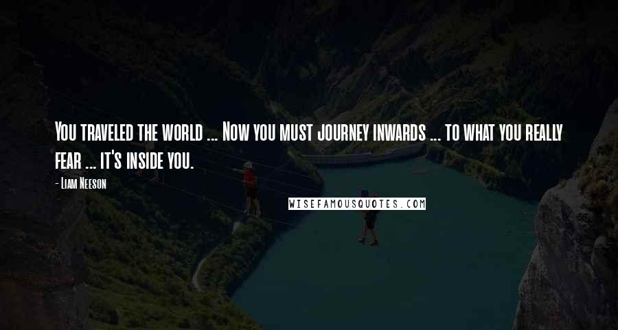 Liam Neeson Quotes: You traveled the world ... Now you must journey inwards ... to what you really fear ... it's inside you.