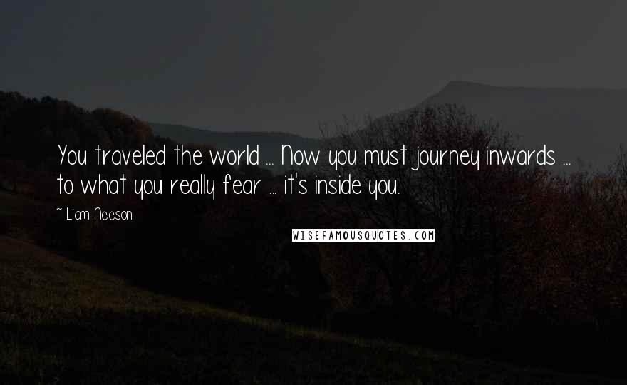 Liam Neeson Quotes: You traveled the world ... Now you must journey inwards ... to what you really fear ... it's inside you.