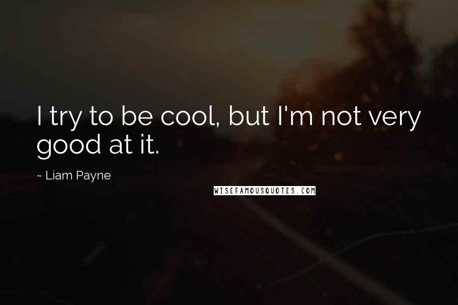 Liam Payne Quotes: I try to be cool, but I'm not very good at it.