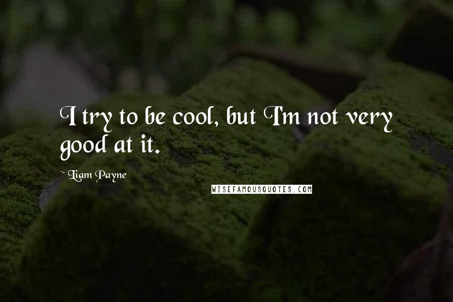 Liam Payne Quotes: I try to be cool, but I'm not very good at it.