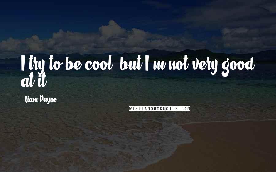 Liam Payne Quotes: I try to be cool, but I'm not very good at it.