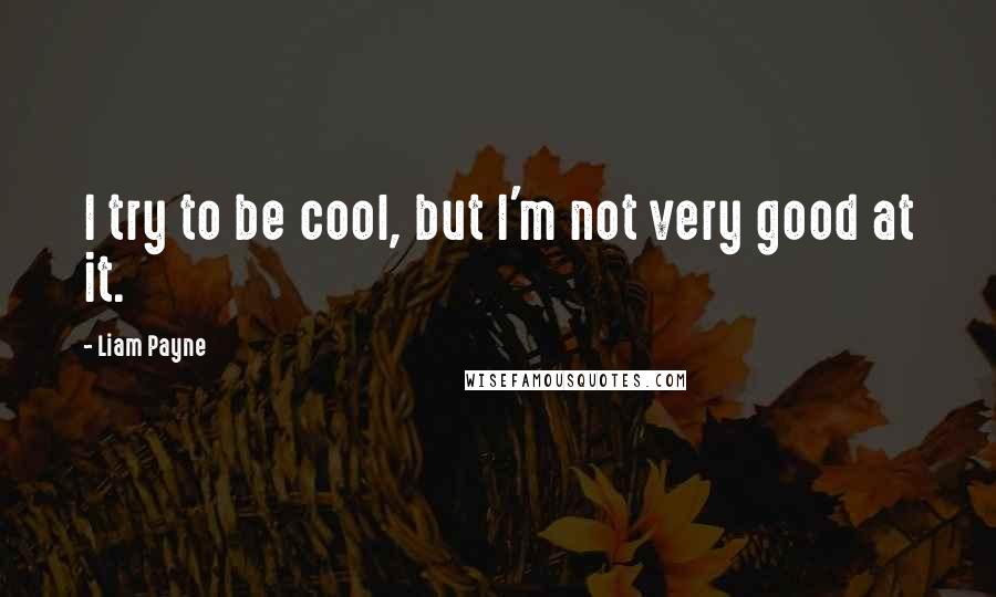 Liam Payne Quotes: I try to be cool, but I'm not very good at it.