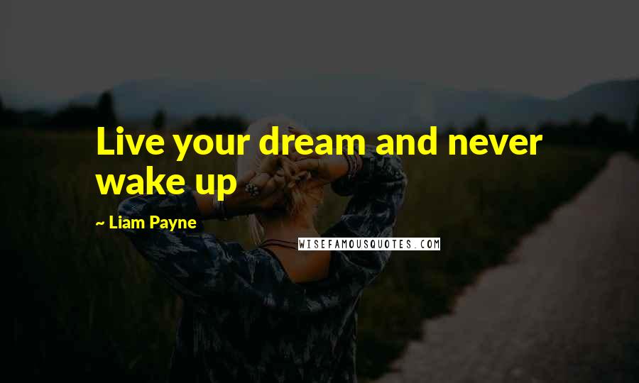 Liam Payne Quotes: Live your dream and never wake up