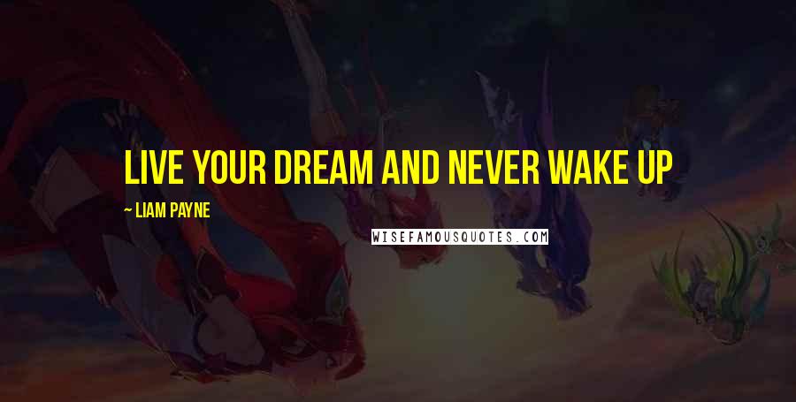 Liam Payne Quotes: Live your dream and never wake up