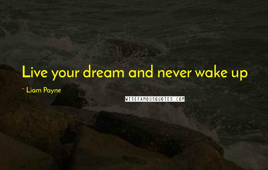 Liam Payne Quotes: Live your dream and never wake up