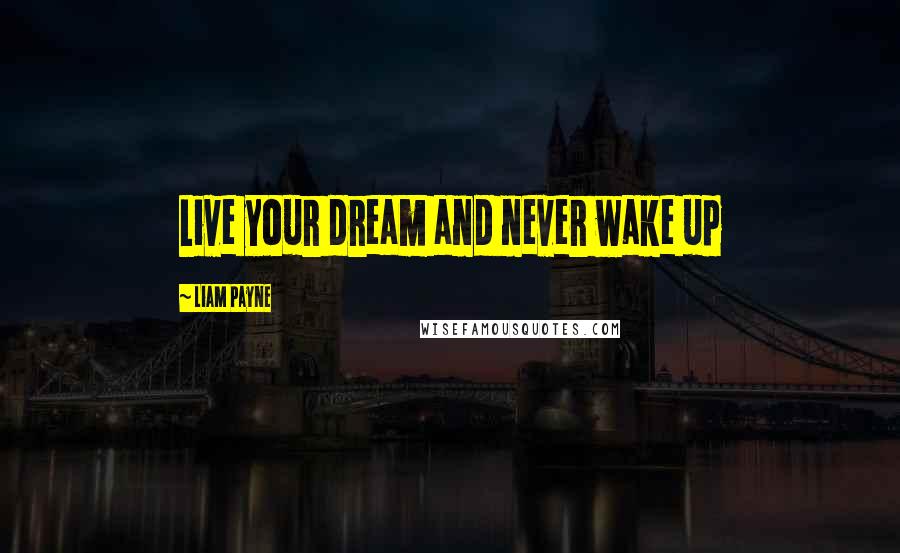 Liam Payne Quotes: Live your dream and never wake up