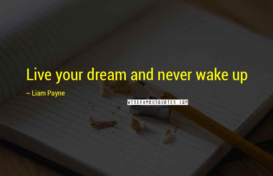 Liam Payne Quotes: Live your dream and never wake up