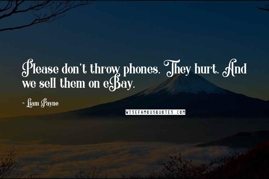 Liam Payne Quotes: Please don't throw phones. They hurt. And we sell them on eBay.