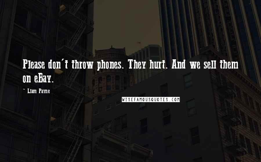 Liam Payne Quotes: Please don't throw phones. They hurt. And we sell them on eBay.