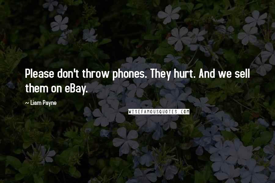 Liam Payne Quotes: Please don't throw phones. They hurt. And we sell them on eBay.