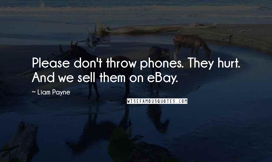 Liam Payne Quotes: Please don't throw phones. They hurt. And we sell them on eBay.