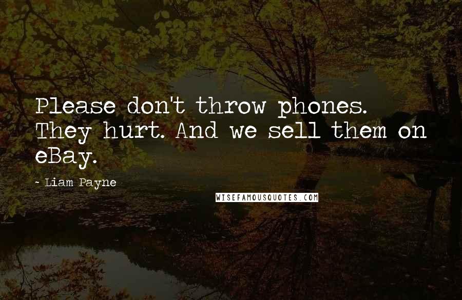 Liam Payne Quotes: Please don't throw phones. They hurt. And we sell them on eBay.