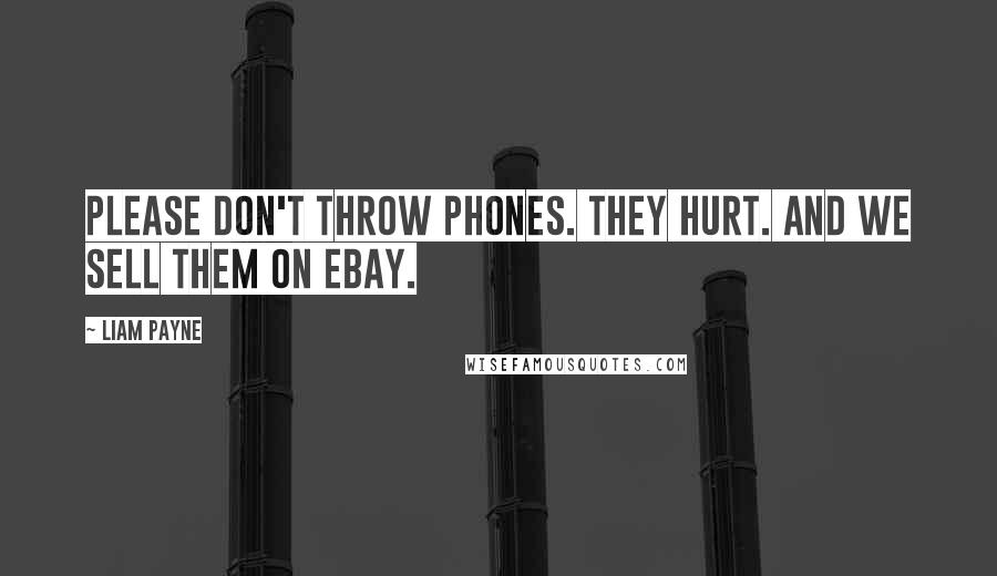 Liam Payne Quotes: Please don't throw phones. They hurt. And we sell them on eBay.