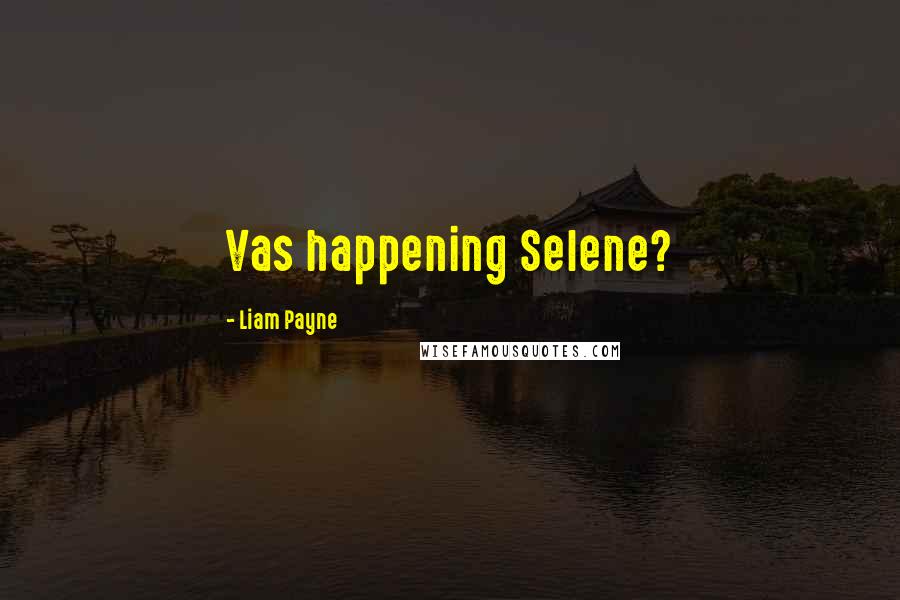 Liam Payne Quotes: Vas happening Selene?