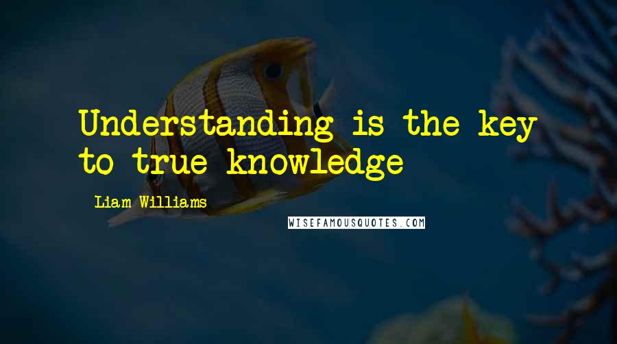 Liam Williams Quotes: Understanding is the key to true knowledge