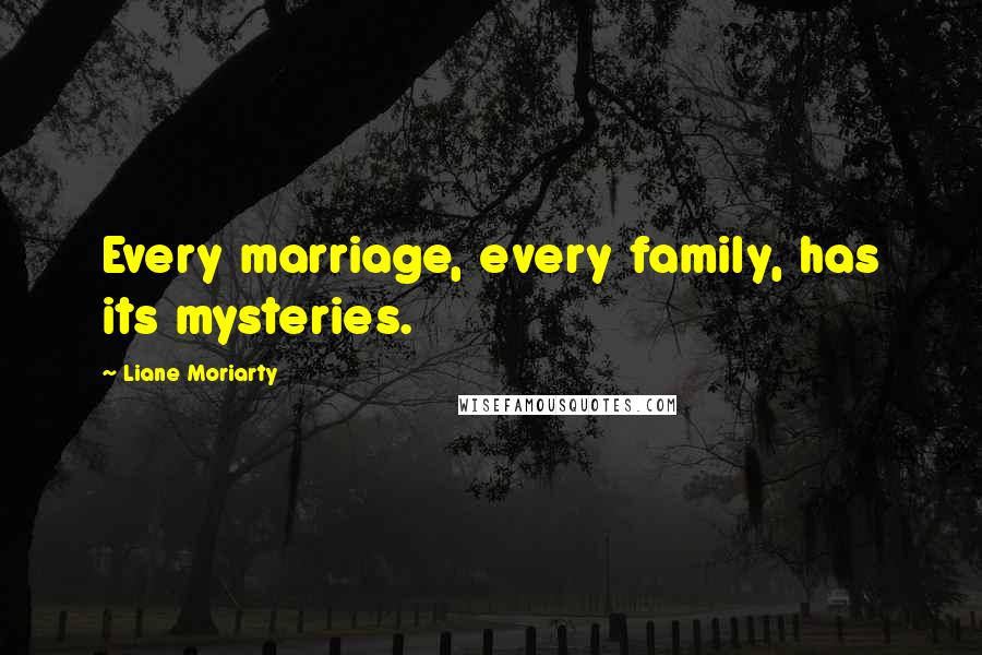 Liane Moriarty Quotes: Every marriage, every family, has its mysteries.