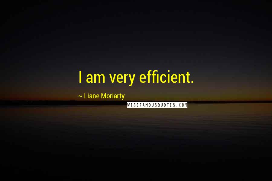 Liane Moriarty Quotes: I am very efficient.