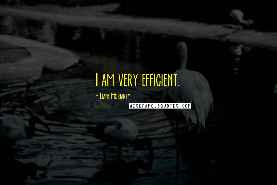 Liane Moriarty Quotes: I am very efficient.