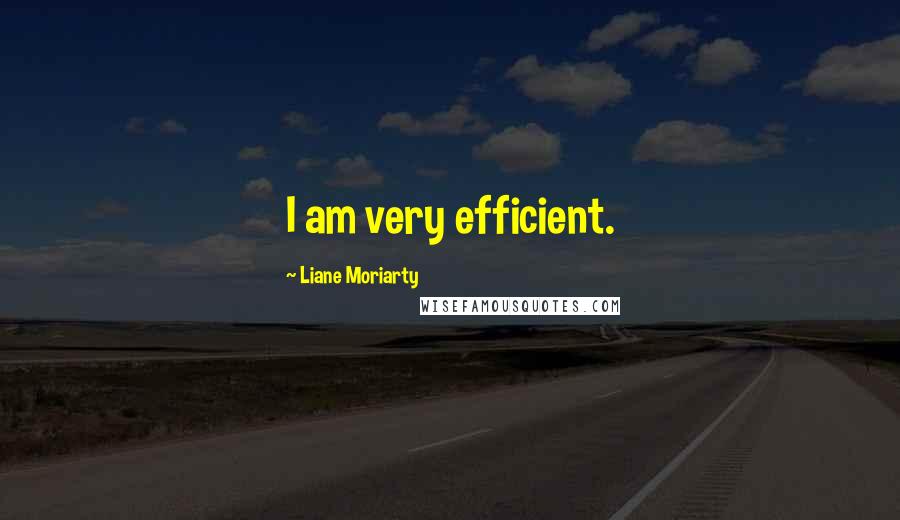 Liane Moriarty Quotes: I am very efficient.