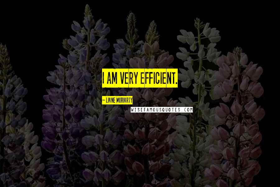 Liane Moriarty Quotes: I am very efficient.