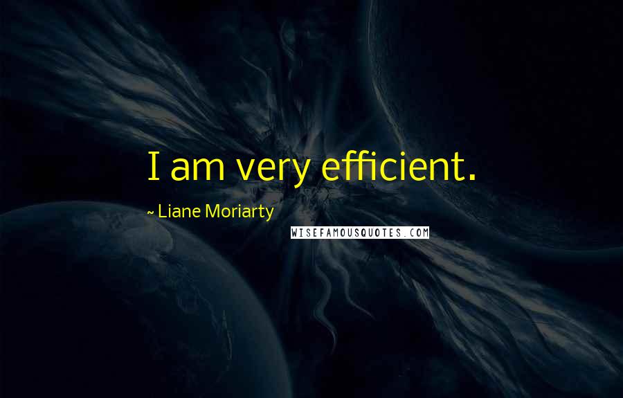 Liane Moriarty Quotes: I am very efficient.