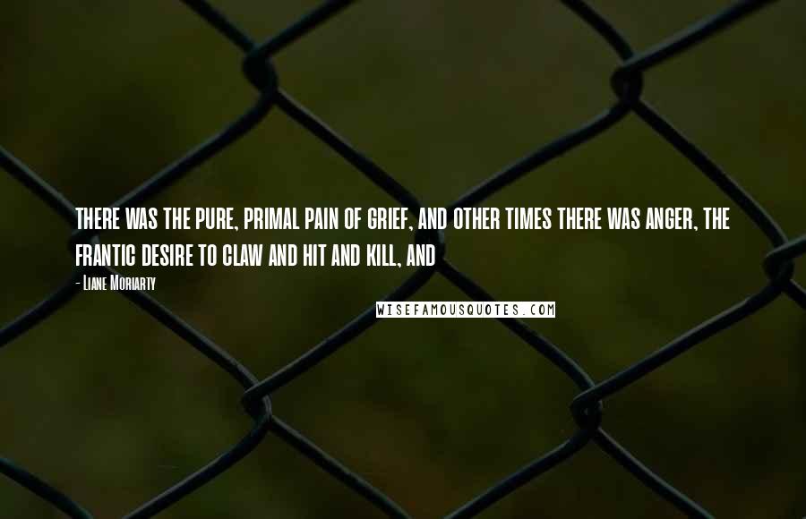 Liane Moriarty Quotes: there was the pure, primal pain of grief, and other times there was anger, the frantic desire to claw and hit and kill, and