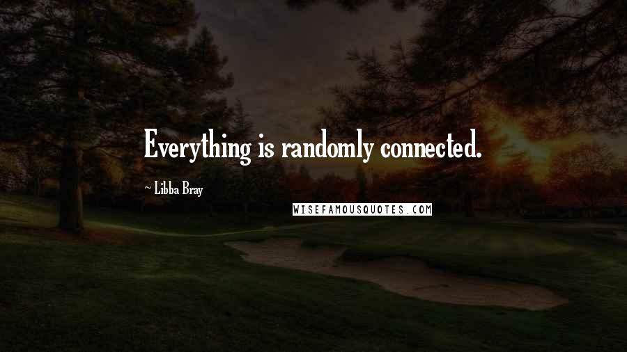 Libba Bray Quotes: Everything is randomly connected.